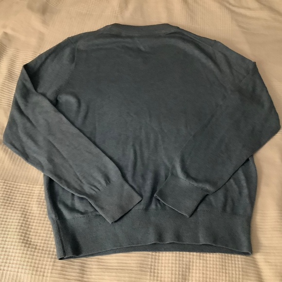 Tommy Hilfiger Light Blue Pima Cotton V Neck Sweater  Size M - Picture 4 of 8